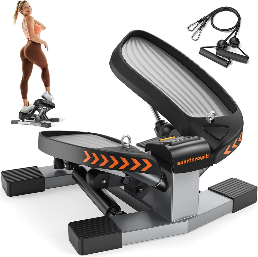 Stair Stepper,Twist/Mini Stepper for Exercise at Home,Step Machine with Resistance Bands for Full Body Workout