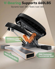 Stair Stepper,Twist/Mini Stepper for Exercise at Home,Step Machine with Resistance Bands for Full Body Workout