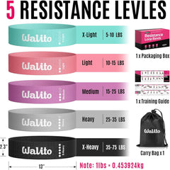 Fabric Resistance Bands for Working Out - Booty Bands for Legs -Glutes Training for Women and Men