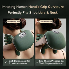 Bionic Neck Shoulder Massager Heated Back Massagers Electric Kneading Muscles Massage Pillow Neck