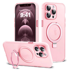 iPhone 11 Magnetic Ring Stand Case | Mag-Safe Compatible | Full Lens Protection | Slim Drop-Proof Design | Pink