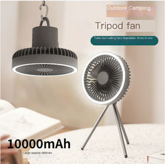 New Portable USB Tripod Fan with Camping Light