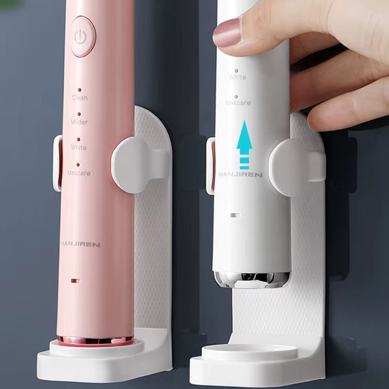 Revolutionary Adjustable Electric Toothbrush Holder - Non-Slip Silicone Wall Mount for 99% of Toothbrushes