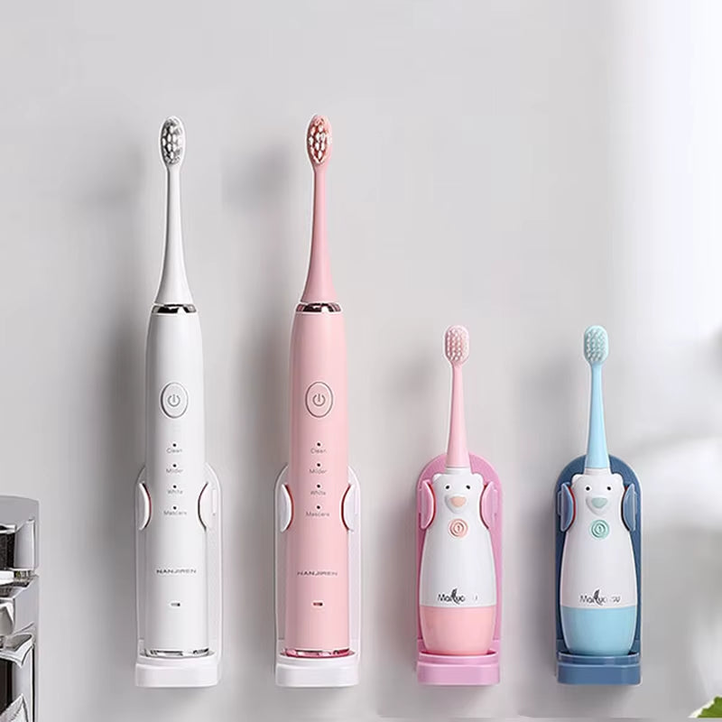 Revolutionary Adjustable Electric Toothbrush Holder - Non-Slip Silicone Wall Mount for 99% of Toothbrushes