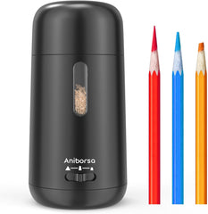 Automatic Electric Pencil Sharpener - Auto Feed, Auto Stop & Auto Eject for School, Office, Home, Black