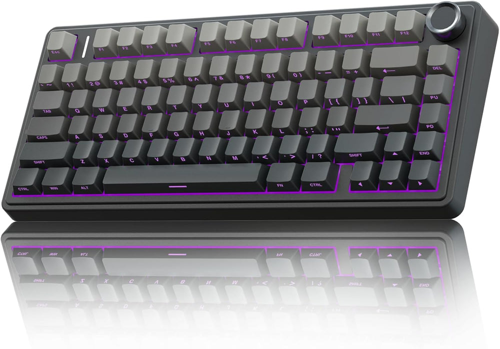 F75 Pro Wireless Mechanical Keyboard,75% Hot Swappable Custom Keyboard with Knob,RGB Backlit