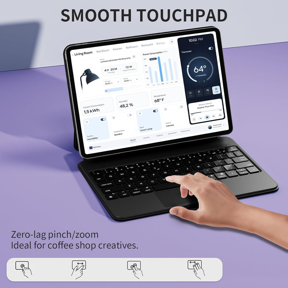 Magic Keyboard Case for Ipad Air 11'' M2 2024 & Ipad Pro 11'' 1St-4Th Gen – Slim 