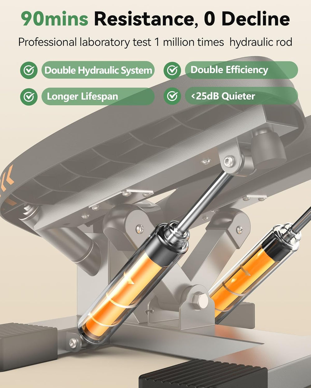 Stair Stepper,Twist/Mini Stepper for Exercise at Home,Step Machine with Resistance Bands for Full Body Workout