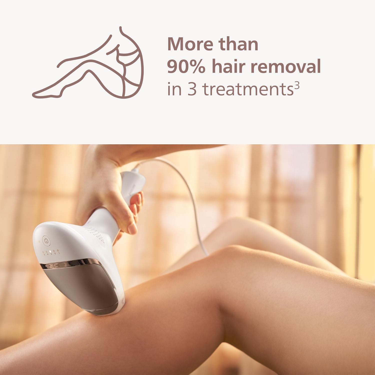 Lumea 9000 Series IPL Hair Removal Device - Permanent Visible Hair Reduction Done at Home