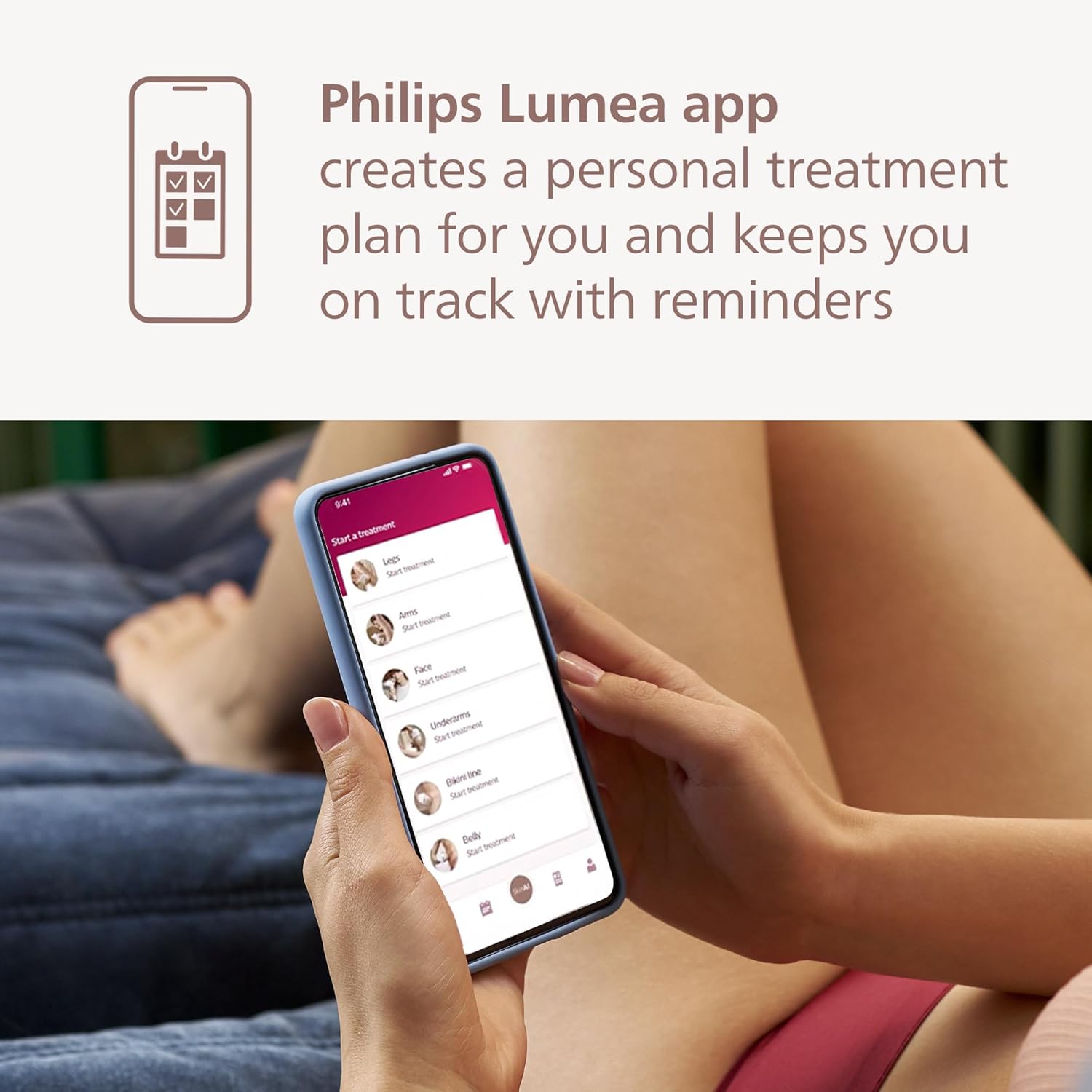 Lumea 9000 Series IPL Hair Removal Device - Permanent Visible Hair Reduction Done at Home