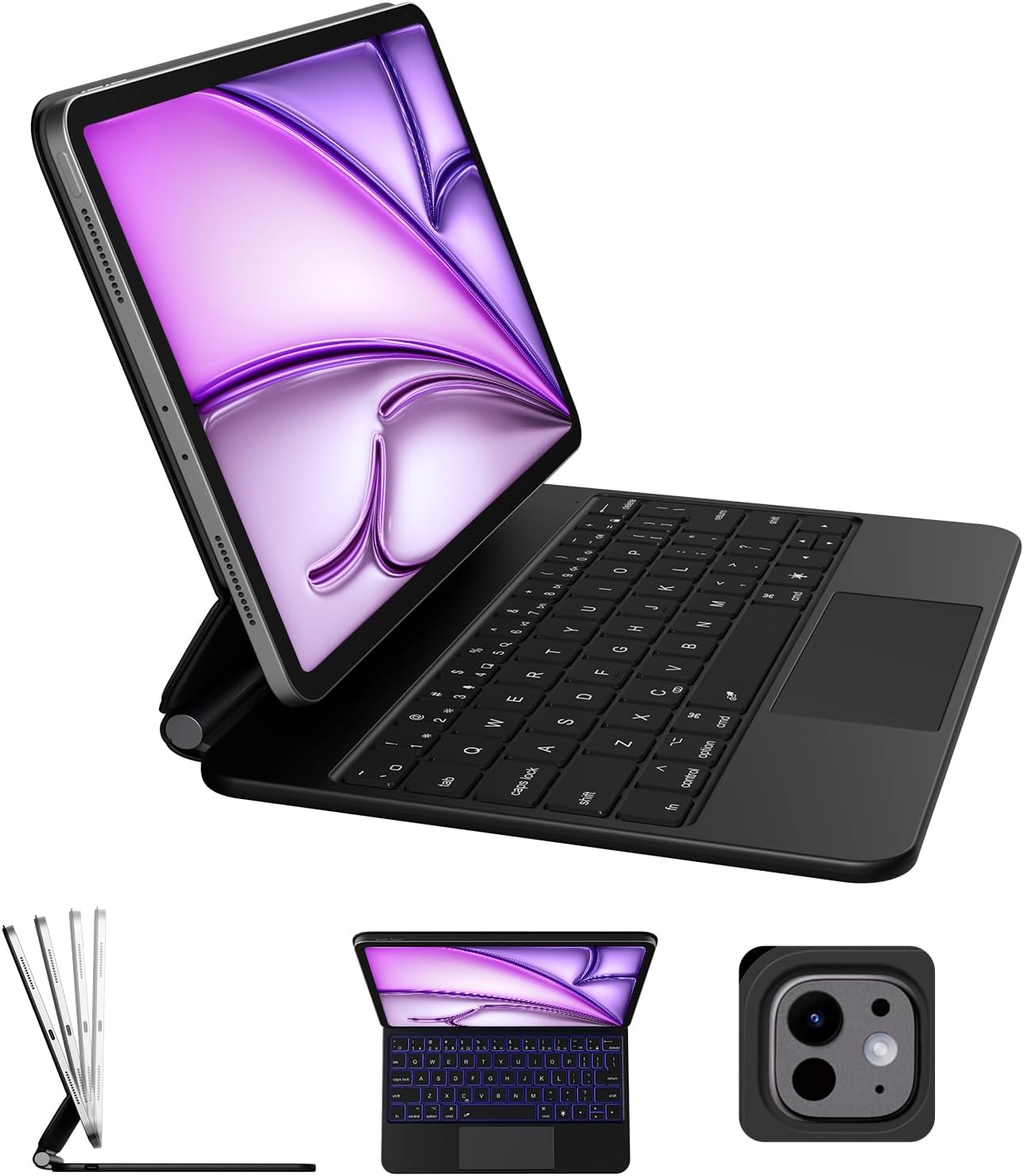 Magic Keyboard Case for Ipad Air 11'' M2 2024 & Ipad Pro 11'' 1St-4Th Gen – Slim 