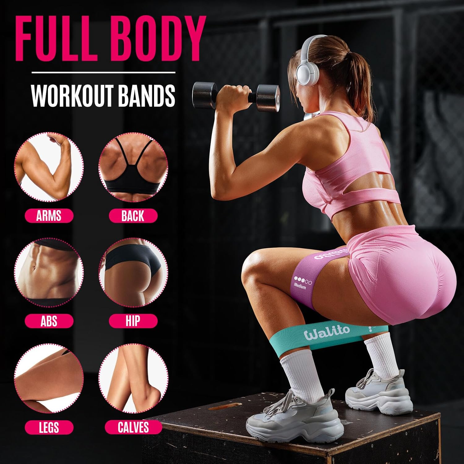 Fabric Resistance Bands for Working Out - Booty Bands for Legs -Glutes Training for Women and Men