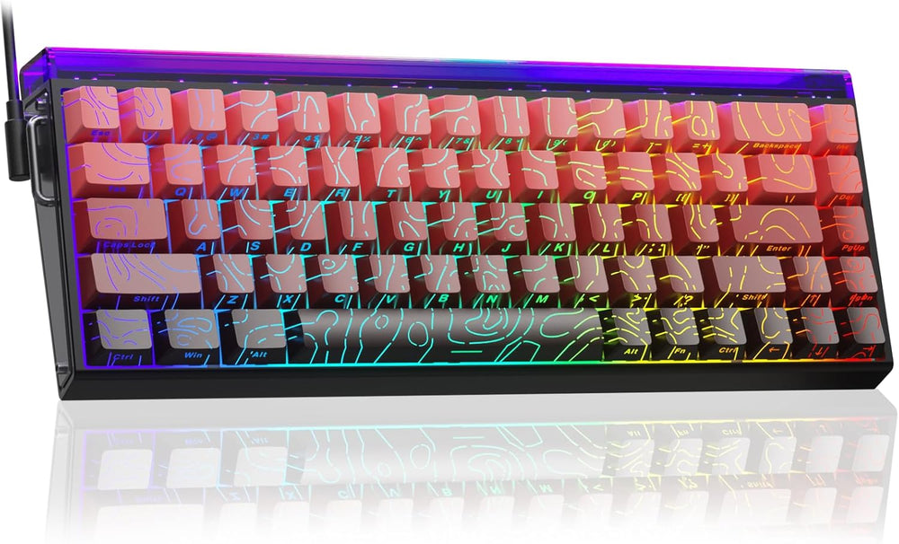 Hero 68 HE 60% Gaming Keyboard Wired, Hall Effect Magnetic Switch Keyboard with Adjustable Actuation, Fast Trigger Mode, 8K Hz Polling Rate, 0.125ms Latency,Side Printed PBT Keycaps, RGB Backlit