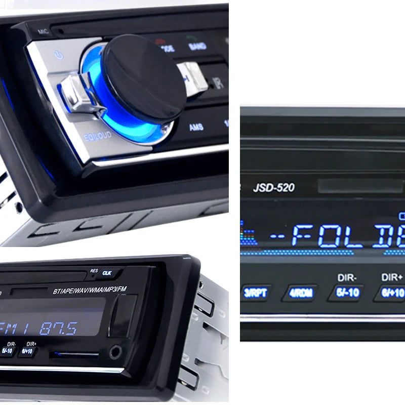 Car Radio 1 Din Stereo Player Digital Bluetooth Car MP3 Player 60Wx4