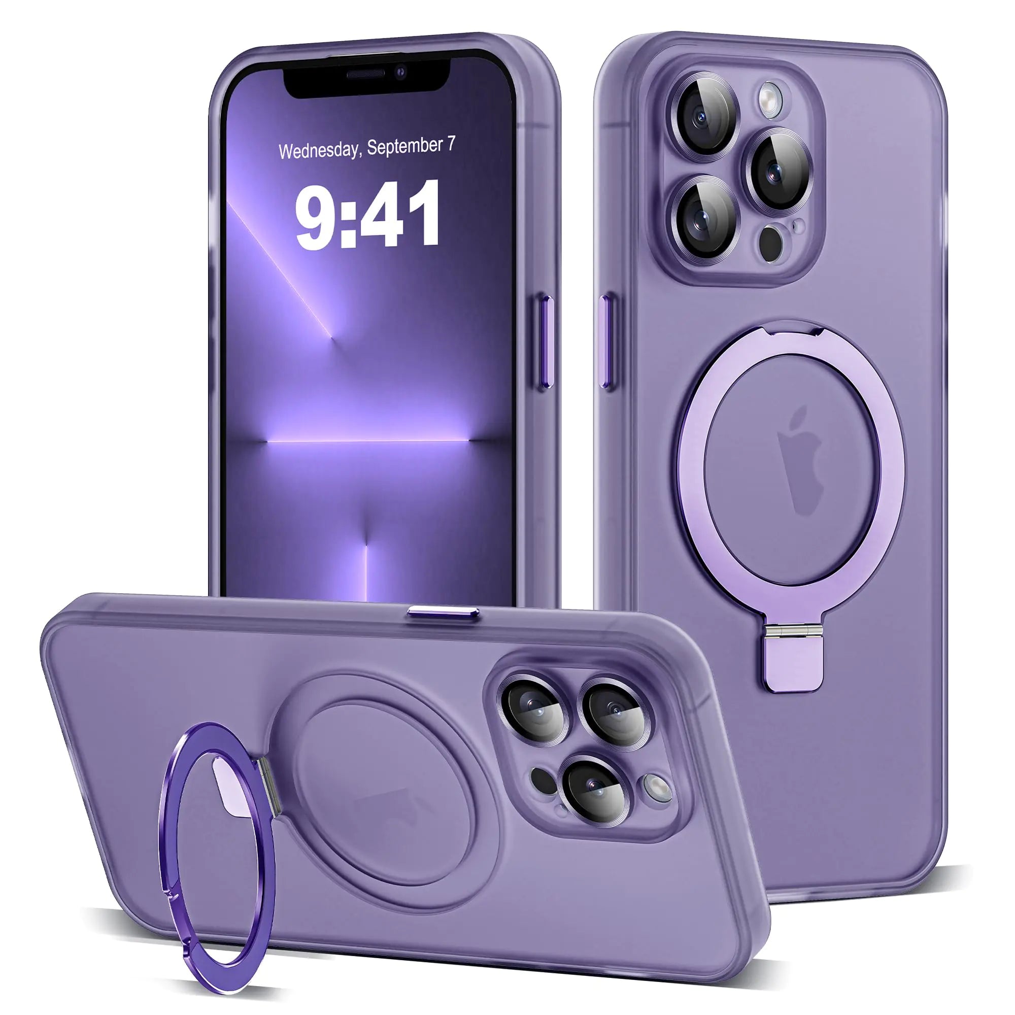 iPhone 11 Magnetic Ring Stand Case | Mag-Safe Compatible | Full Lens Protection | Slim Drop-Proof Design | Pink