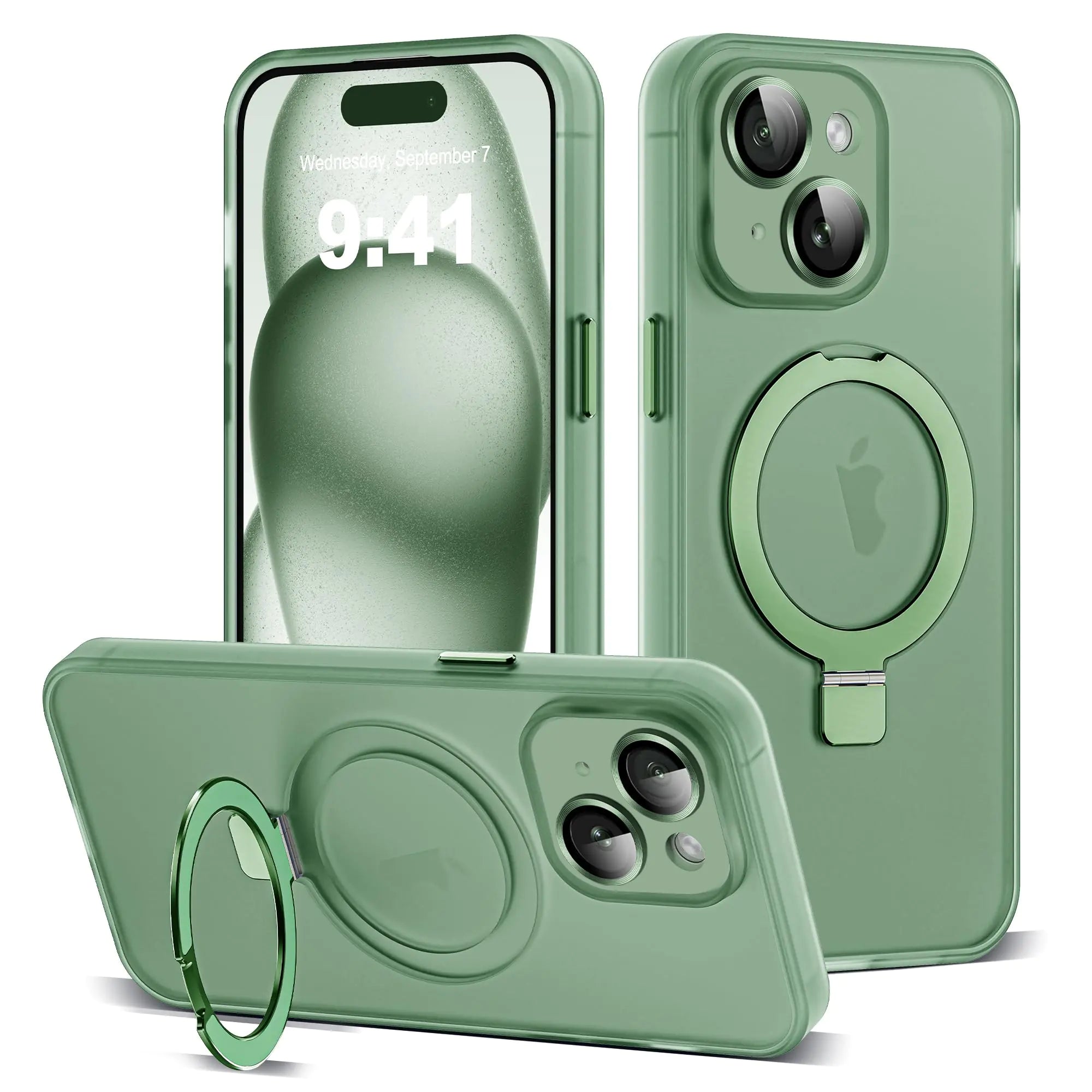 iPhone 11 Magnetic Ring Stand Case | Mag-Safe Compatible | Full Lens Protection | Slim Drop-Proof Design | Pink