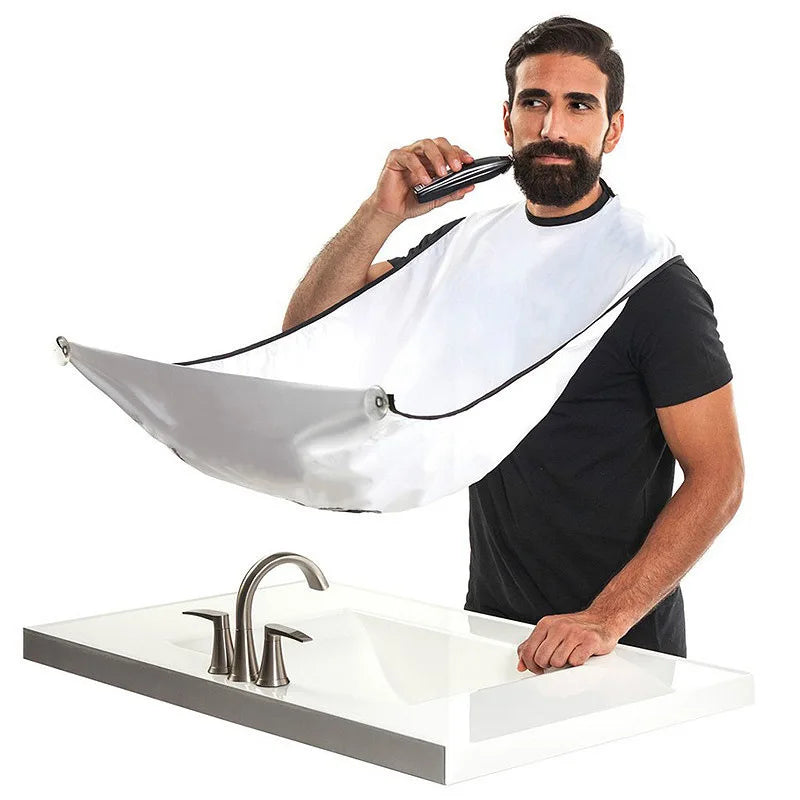 Male Shaving Apron Beard Catcher Cape Care Bib Face Shaved Hair 