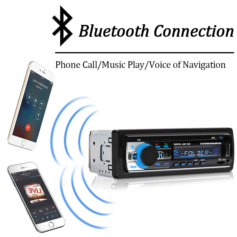 Car Radio 1 Din Stereo Player Digital Bluetooth Car MP3 Player 60Wx4