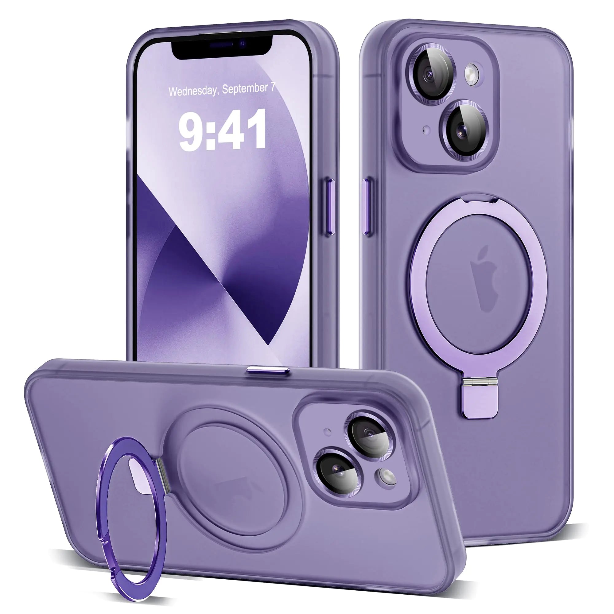 iPhone 11 Magnetic Ring Stand Case | Mag-Safe Compatible | Full Lens Protection | Slim Drop-Proof Design | Pink