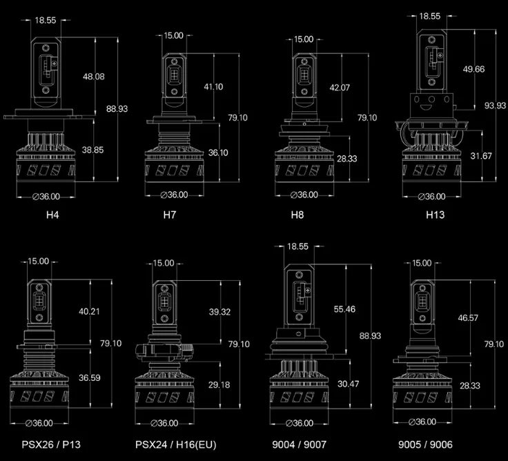 LED Car Headlights with High-Performance Illumination