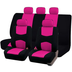 Polyester Car Seat Covers Cushion Set - 4 or 9 Piece